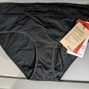 NWT Thinx Black Hip-huggers Undies